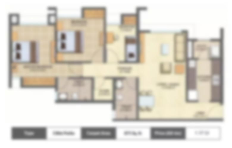Rustomjee Ozone Skye 2 BHK Floor Plan